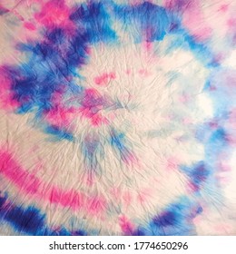 Blue Vector Tie Dye. Circle Spiral Swirl. Psychedelic Grunge Shirt. Spiral Multi Circle. Hippie Abstract Batik. Spiral Dyed Print. Brush Pink Tie Dye. Pink Swirl Watercolour. Spiral Dyed Background