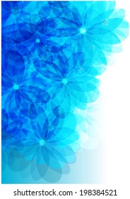 blue vector transparent flowers