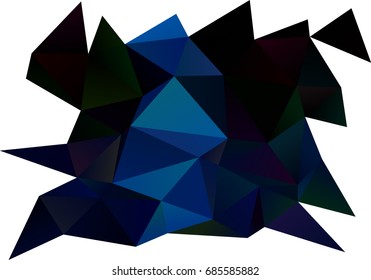 BLUE vector triangle mosaic pattern. A vague abstract illustration with gradient. The polygonal design can be used for your web site.
