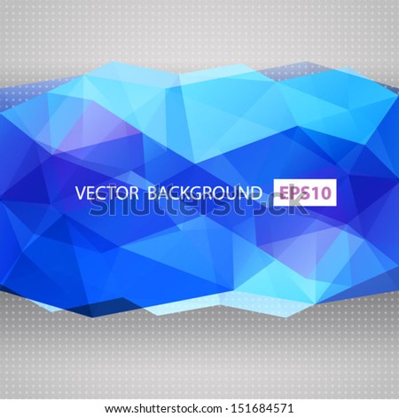 Blue vector triangle pattern background, triangles background, vector illustration with plenty space for your text. Geometric backdrop. Modern banner design template, vector illustration.