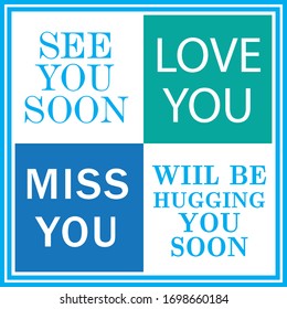 tarjeta de mensaje de esperanza de la tipografía vectorial azul