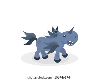 Blue vector unicorn