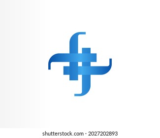 icono de diseño de logotipo de vector universal de vector azul