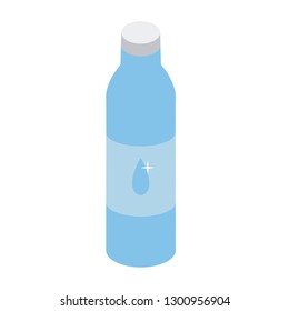 Blue vector water bottle