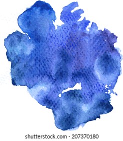 blue vector watercolor background,  abstract composition with stains