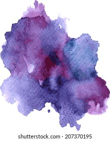 blue vector watercolor background,  abstract composition with stains
