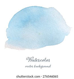 Blue  vector watercolor background hand drawn eps10