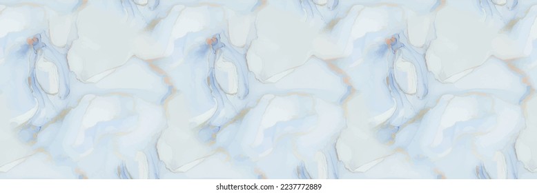 Color de agua del vector azul. Mármol de tinta vectorial. Pintura de tinta dorada. Mármol de tinta de alcohol. Fondo transparente claro. Textura de metal dorado. Fondo De Mármol De Foil. Plantilla de arte abstracta de vectores. Acuarela Foil