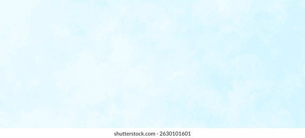 Blue vector watercolor texture. Christmas template for design. Hand drawn blue abstract vector illustration for background, cover design, interior decor and poster. Grunge surface. Empty blank. 