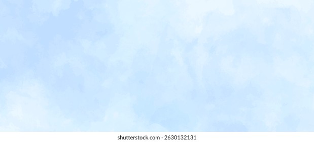 Blue vector watercolor texture. Christmas template for design. Hand drawn blue abstract vector illustration for background, cover design, interior decor and poster. Grunge surface. Empty blank.