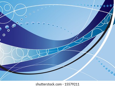 blue vector wave