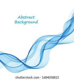 blue vector wave. advertising template