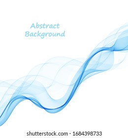 blue vector wave. advertising template