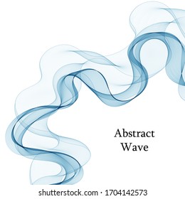 blue vector wave. advertising template