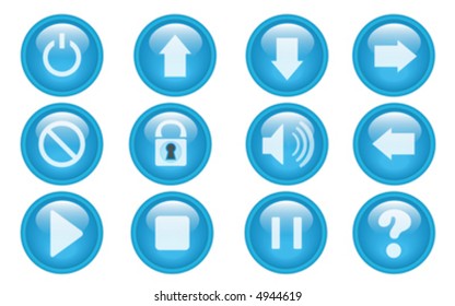 Blue vector web buttons