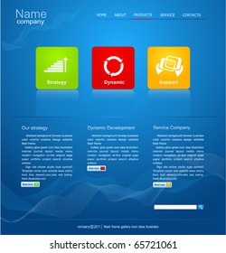 blue Vector Web site for business