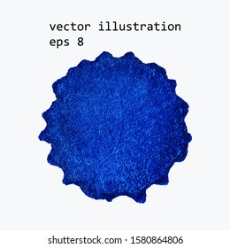 Blue vectorized watercolor splash. Vector illustration eps 8, frame or design element