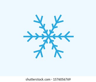 blue vectro snow flake on background
