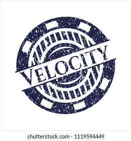 Blue Velocity distress rubber grunge stamp