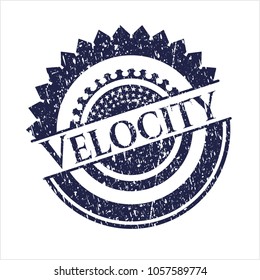 Blue Velocity distressed rubber grunge stamp