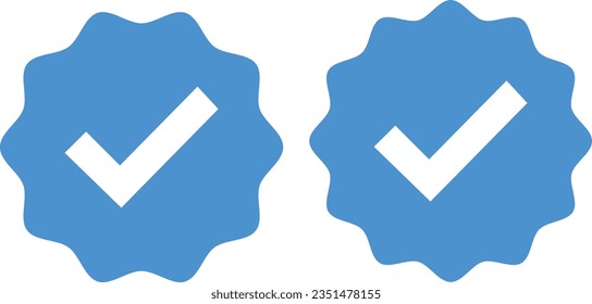 Blue Verified Badge icon, Verified check mark, Blue tick