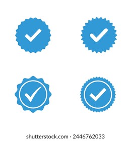 Blue Verified Profile Checkmark Icons