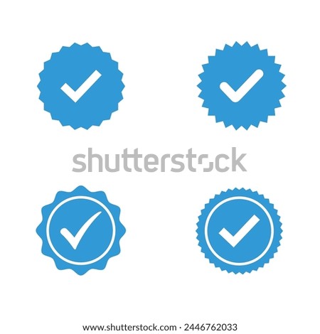 Blue Verified Profile Checkmark Icons
