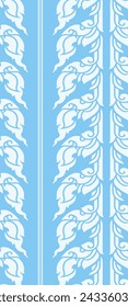 blue vertical abstract background with leaves