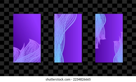 Blue Vertical Social Media Template Design Abstract Background EPS 10 Vecto