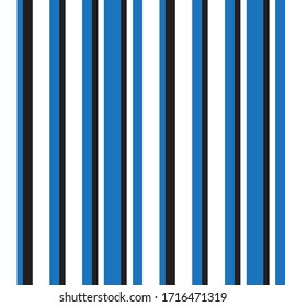 Blue vertical striped seamless pattern background suitable for fashion textiles, graphics
