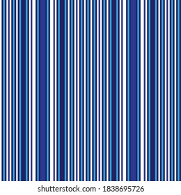 Blue vertical striped seamless pattern background suitable for fashion textiles, graphics