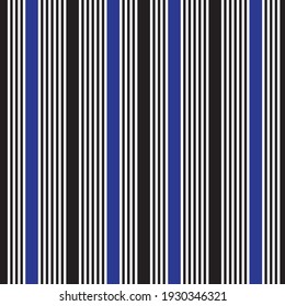 Blauer, vertikal gestreifter, nahtloser Musterhintergrund, geeignet für Modetextilien, Grafiken