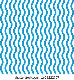Blue vertical waves pattern . Wavy lines background . Waves wallpaper . Vector illustration