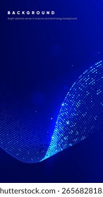 Ein blauer, vertikaler, wellenförmiger, heller Hintergrund mit Sinn für Technologie