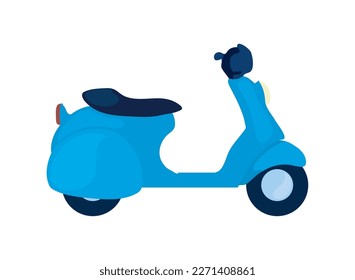 blue vespa design over white