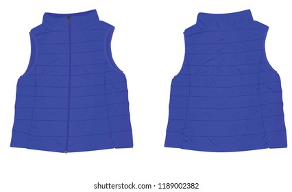 Blue vest. vector illustration