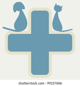 Blue veterinary sign
