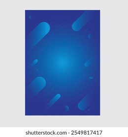 Design de fundo azul vibe para cartaz e página tamanho a4.