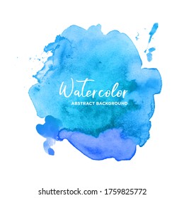 Blue Vibrant Abstract Blue Watercolor Texture Background For Design