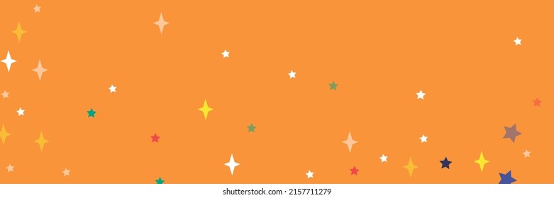 Blue Vibrant Violet Turquoise White Yellow Stars Azure Sky Wallpaper. Colorful Print Orange Red Bright Green Pastel Background. Vivid Indigo Pink Chaotic Sea Multicolor Lavender Stars Ornament.