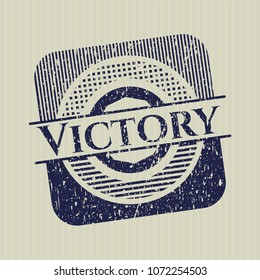  Blue Victory distressed rubber grunge seal