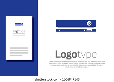Blue Video game console icon isolated on white background. Logo design template element. Vector Illustration