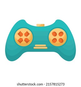 control de videojuegos azul sobre blanco