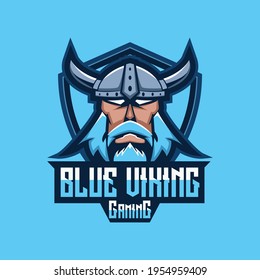 Blue Viking Esport Logo Template