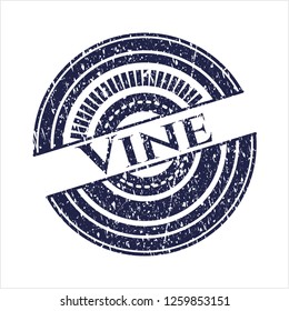 Blue Vine distressed grunge stamp