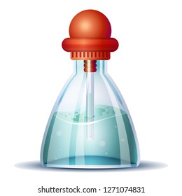 Blue vinegar icon. Cartoon of blue vinegar vector icon for web design isolated on white background