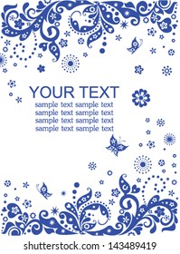 Blue vintage background