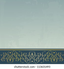 blue vintage background with a border