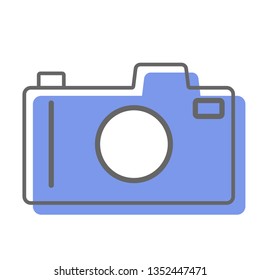 Blue vintage camera.