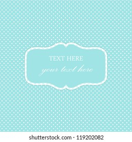 Blue Vintage Card, Dot Design